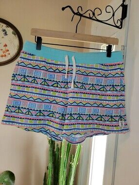 Chubbies Geometric Aztec Soft‎ Lounge Shorts, Size Womens Small